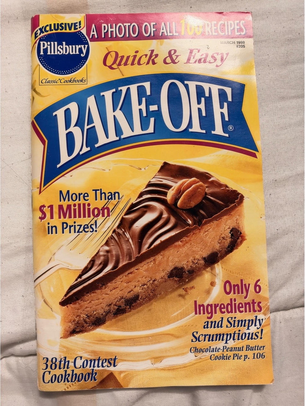 Pillsbury Quick & Easy Bake-Off 38th Contest Cookbook March 1995